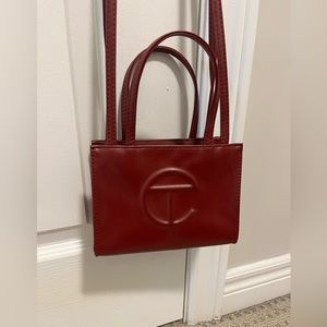 Small Oxblood shopping bag